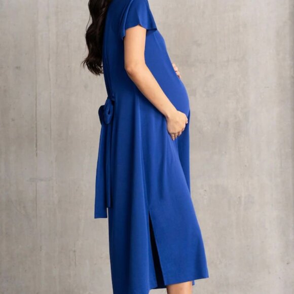 Seraphine Maternity Blue T-Shirt Dress - Picture 2 of 7